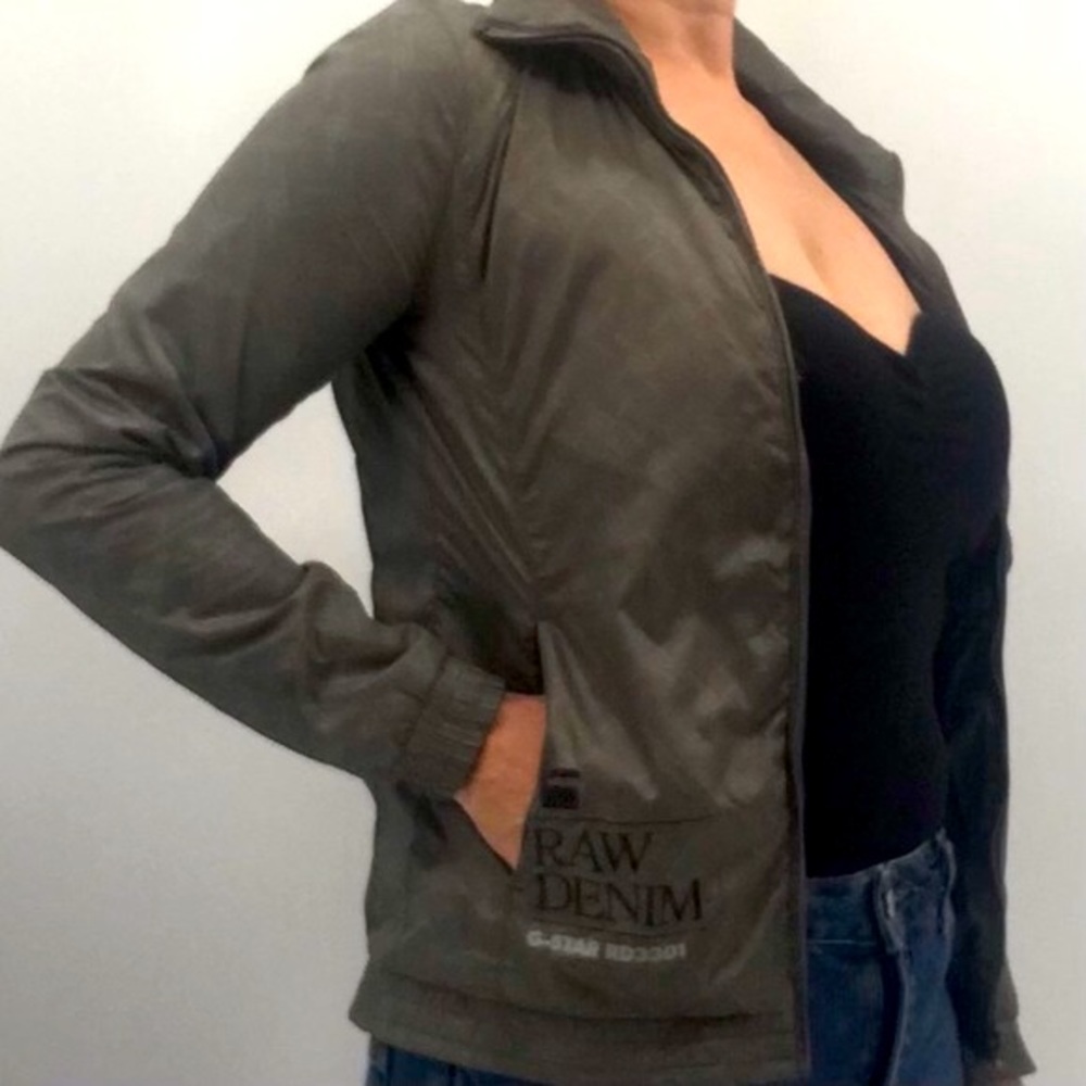 G Star Raw Spellout Logo Streetwear Lightweight Windbreaker Athleisure Jacket